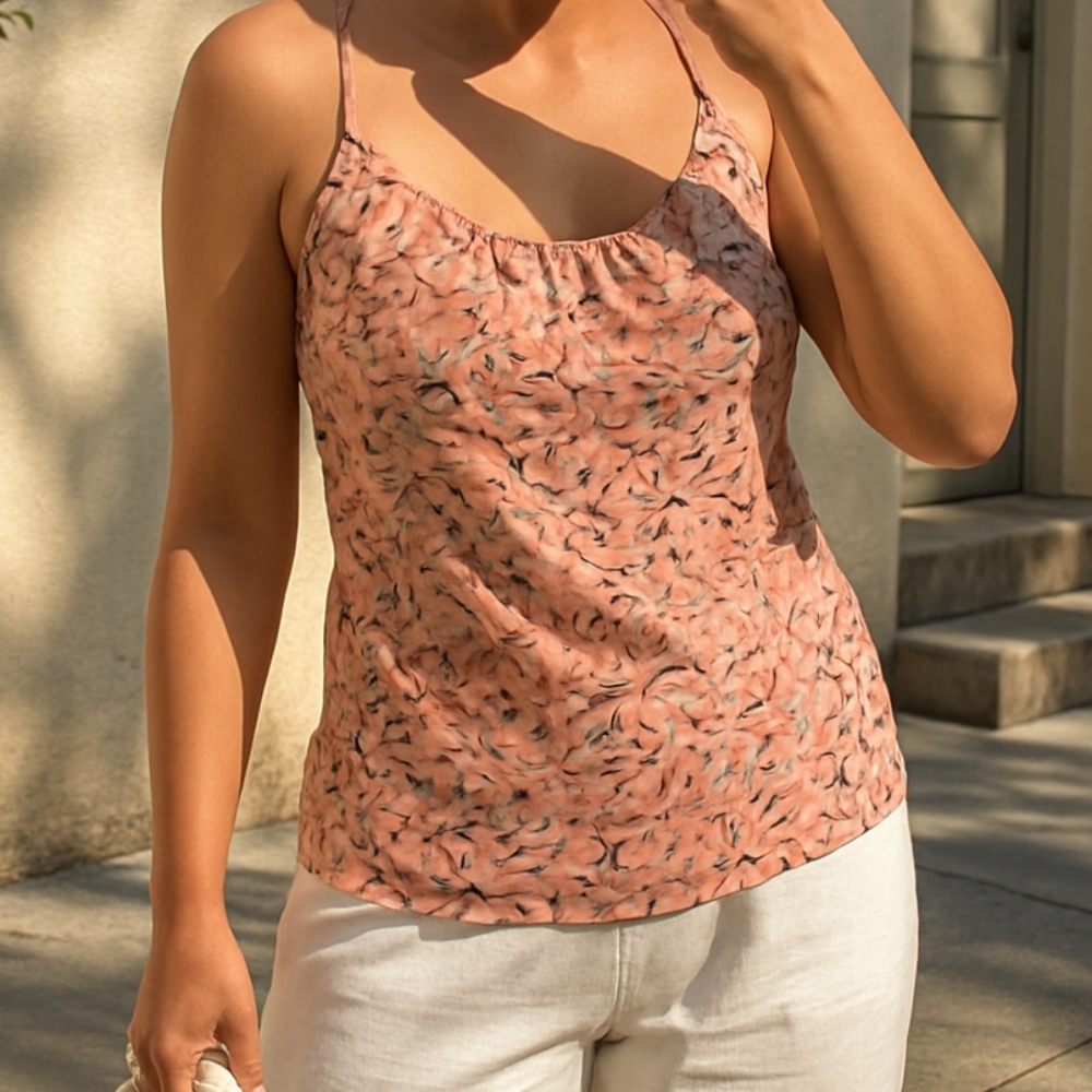 Walter Baker W118 Salmon Pink T-back Flowy Blouse Xs